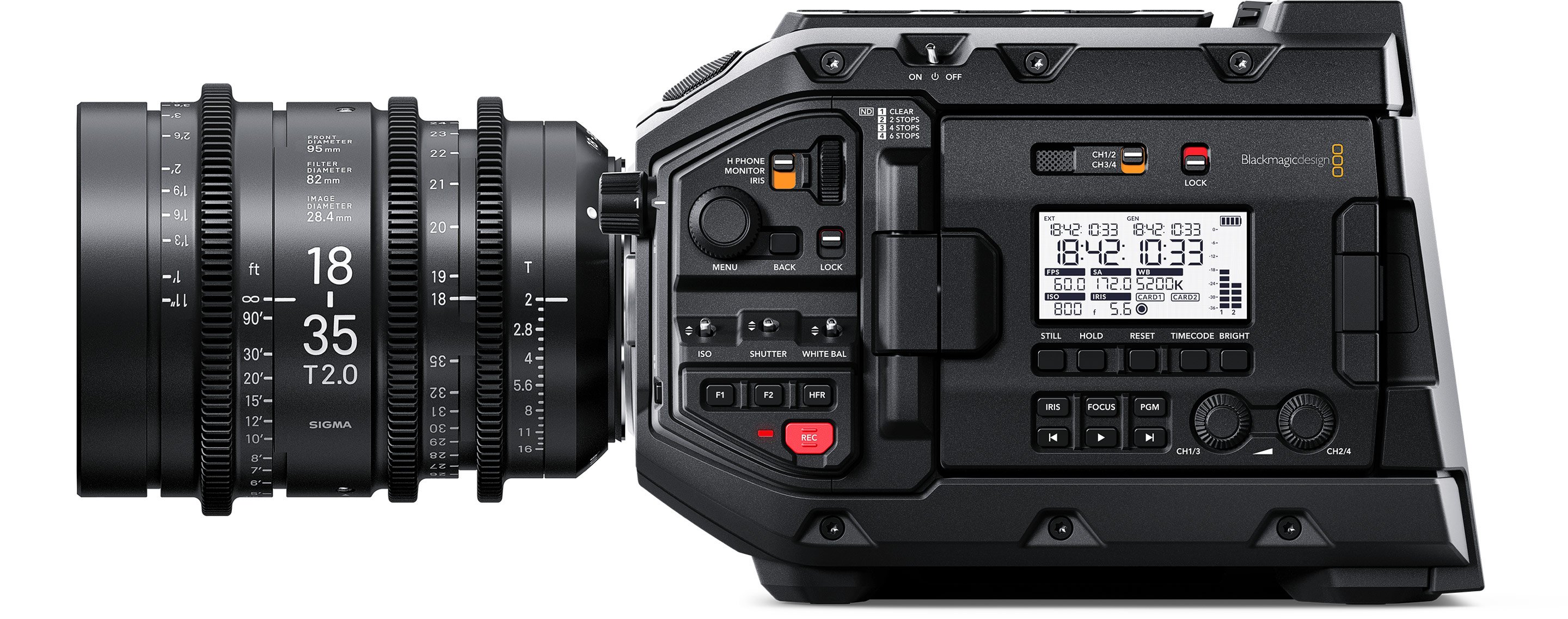 URSA Mini Pro 4.6K Camera Controls
