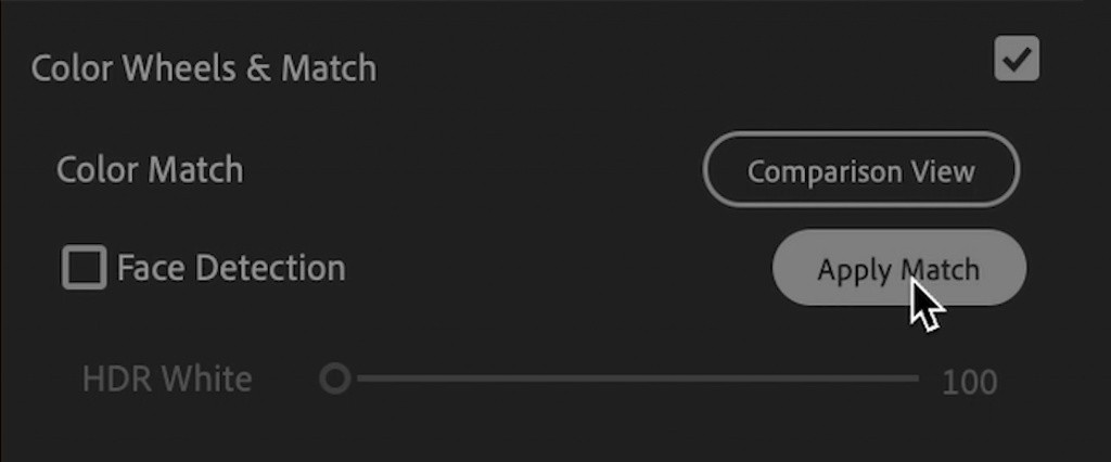Apply Match Lumetri Colour Premiere Pro