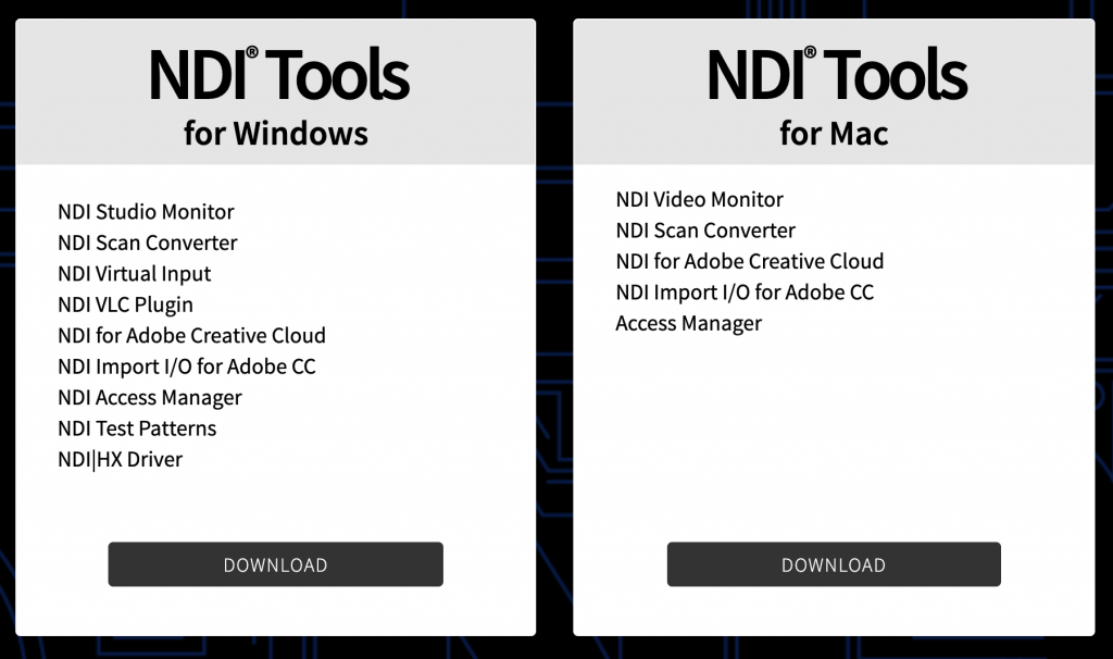 NDI Tools Downloads for Windows & Mac