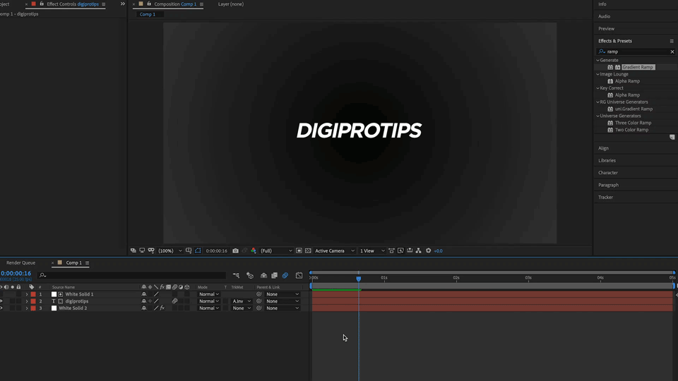 after effects timeline shortcuts