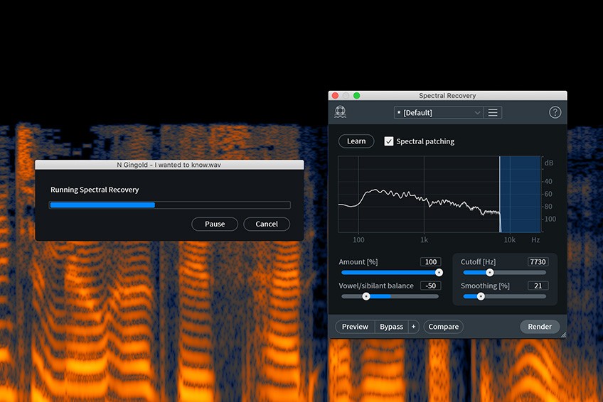 Audio cleanup Spectoral Recovery 