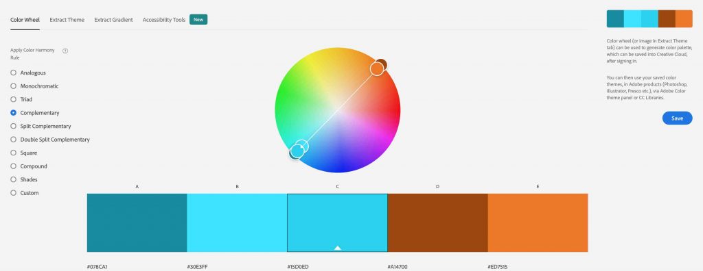 Complementary Color Harmony Rule Adobe Color