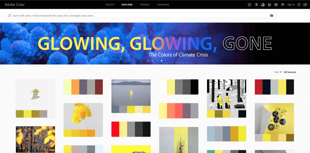 Explore Adobe Color Wesbite