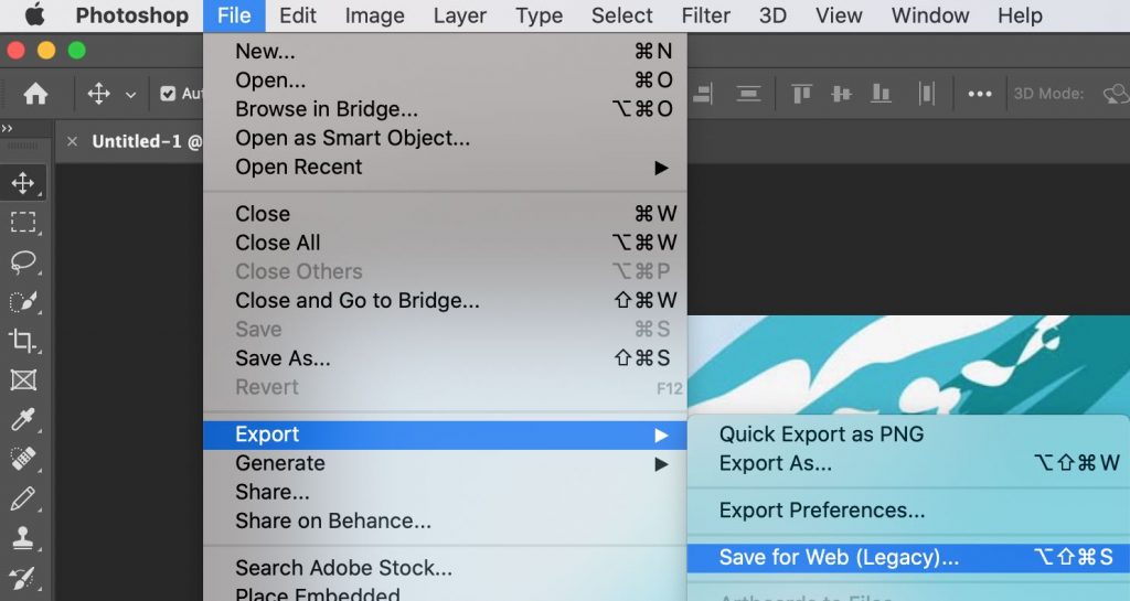 Photoshop Save for Web - After Effects Export GIF