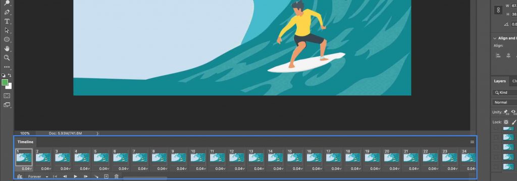Photoshop Timeline - After Effects Export GIF