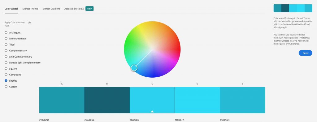 Shades Color Harmony Rule Adobe Color