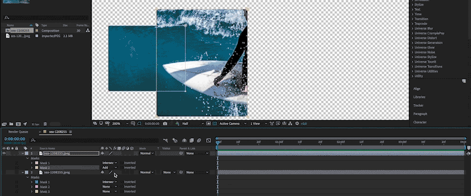 After Effects Mask Intersect Mode
