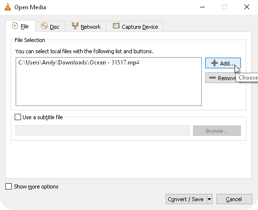How to Crop Videos Windows 10 VLC Convert Add Media