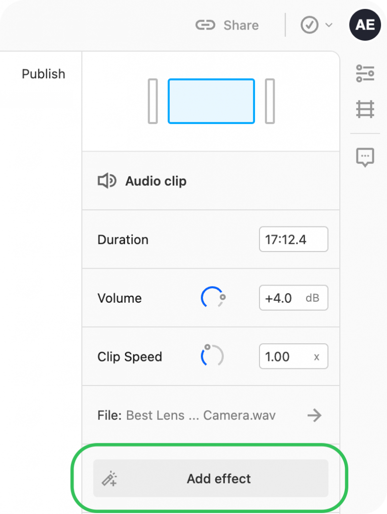 Descript Add Effect - How to Improve Zoom Audio Post-Production