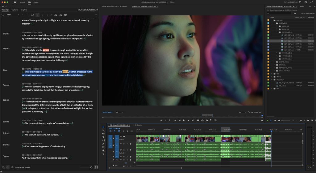 Premiere Pro Text-Based Editing NAB 2023