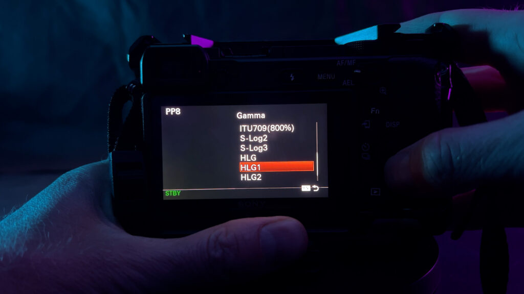 DSLR HLG Settings for HDR