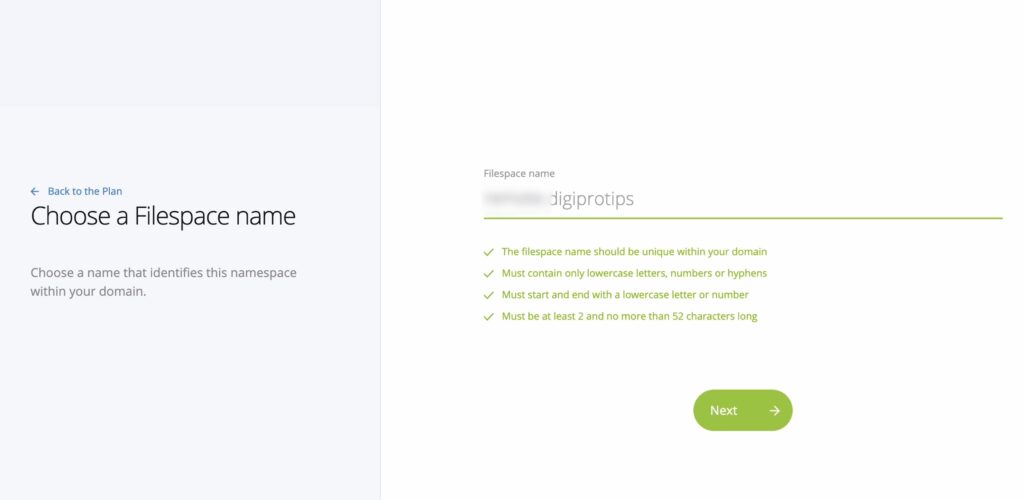 LucidLink Create Filespace